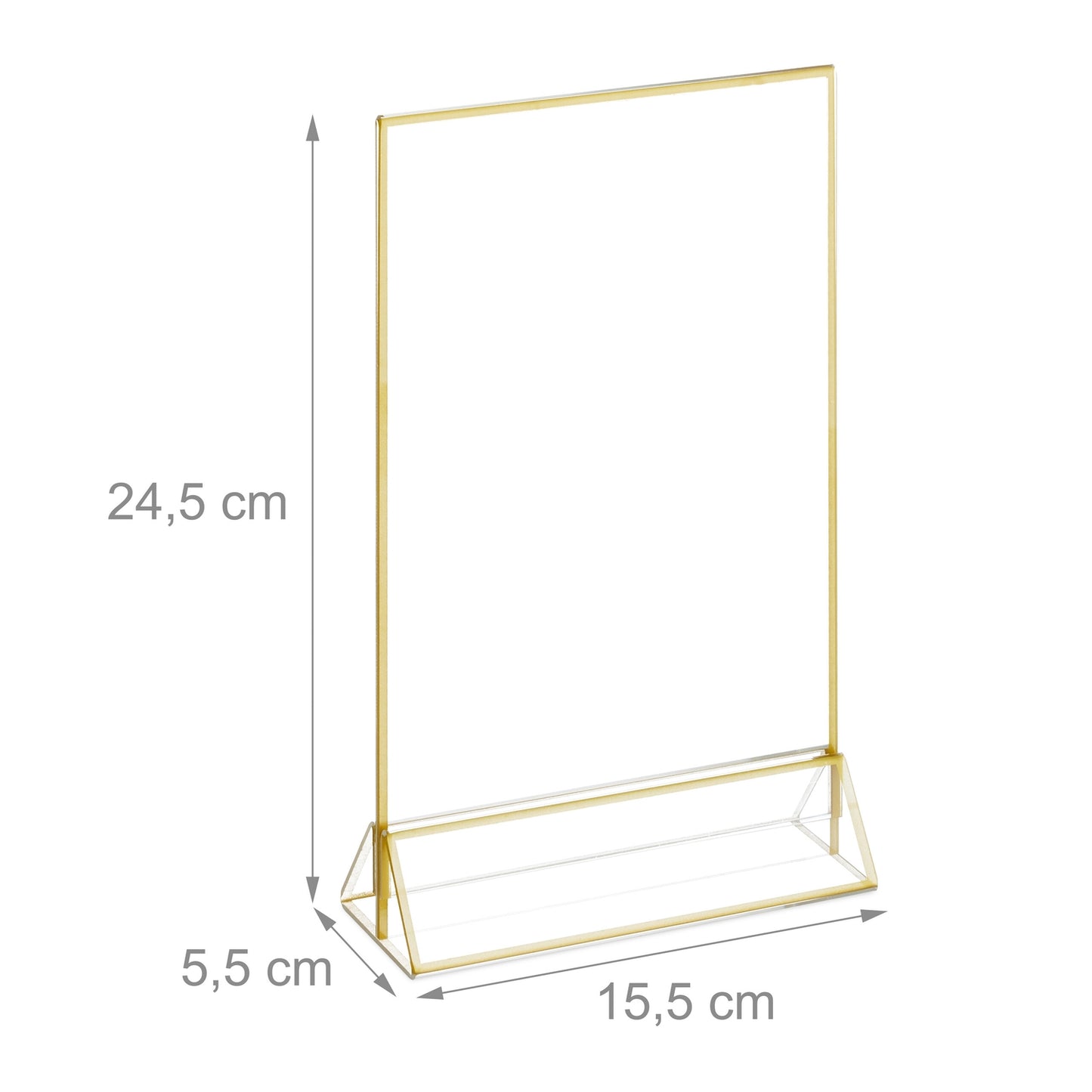 set of 6 table stands DIN A5
