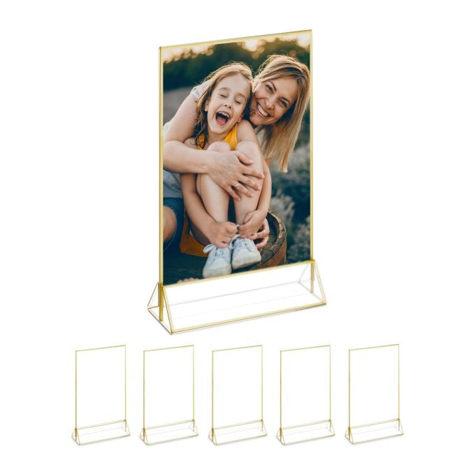 set of 6 table stands DIN A5