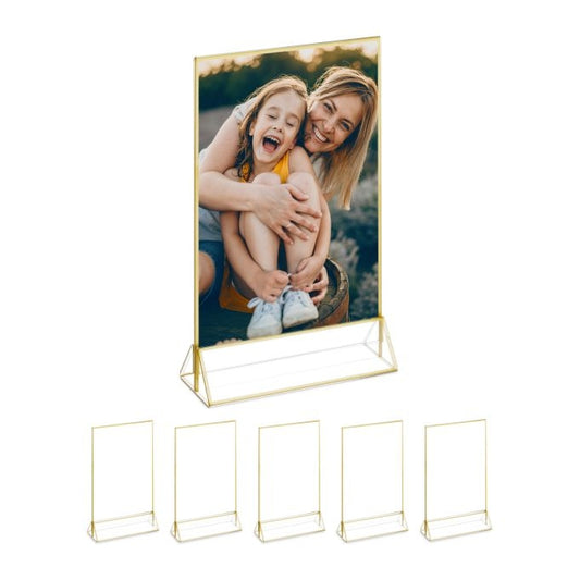 set of 6 table stands DIN A5