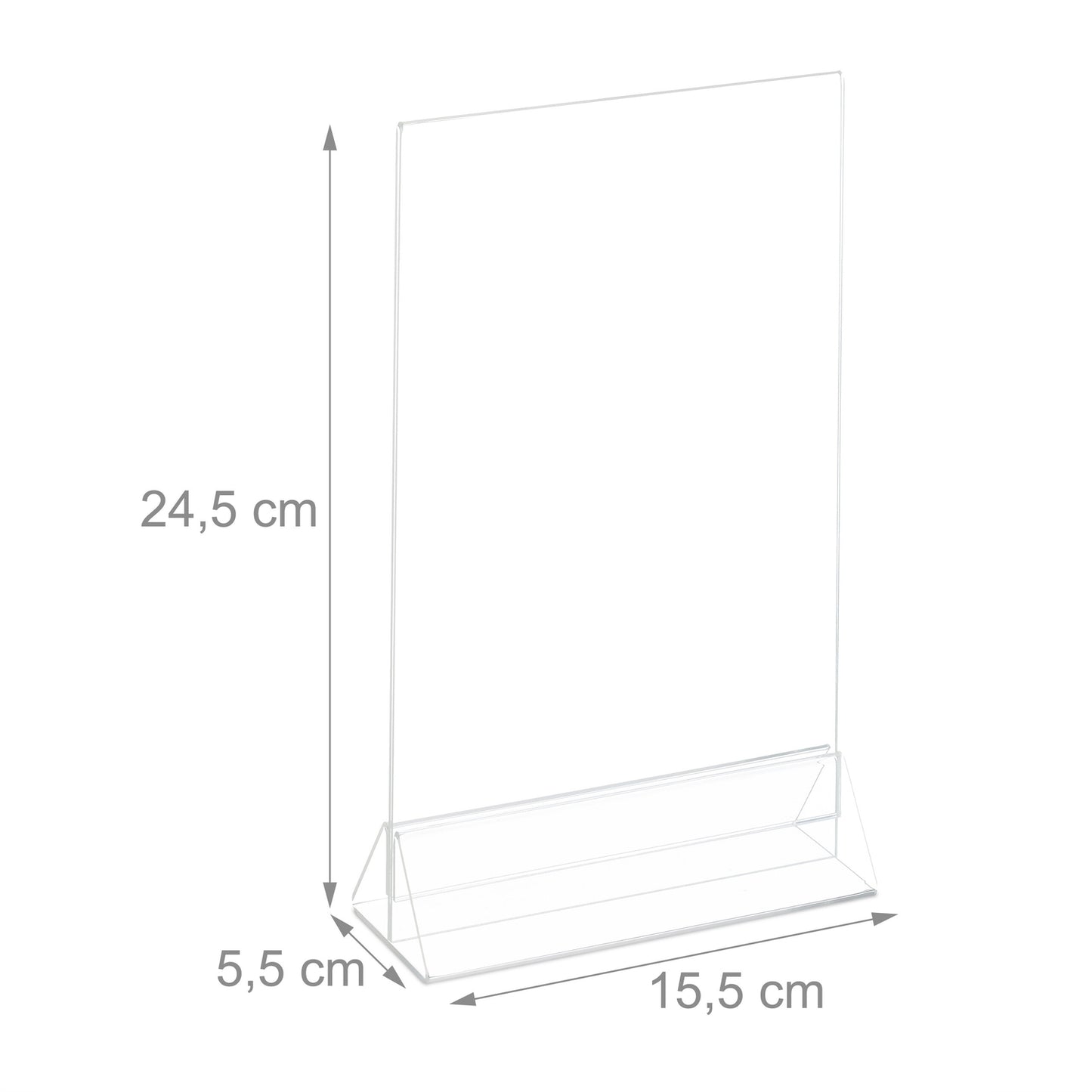 set of 6 table stands DIN A5