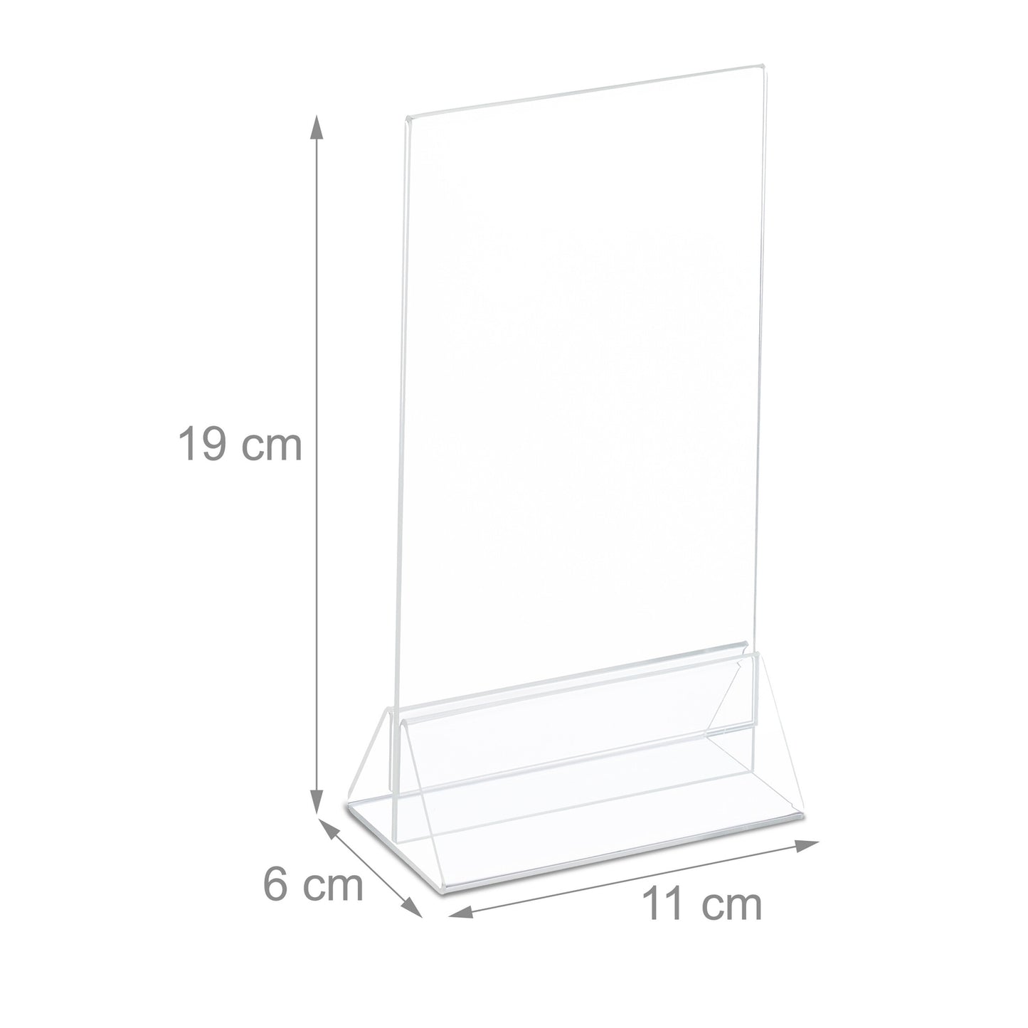 set of 6 table stands DIN A6