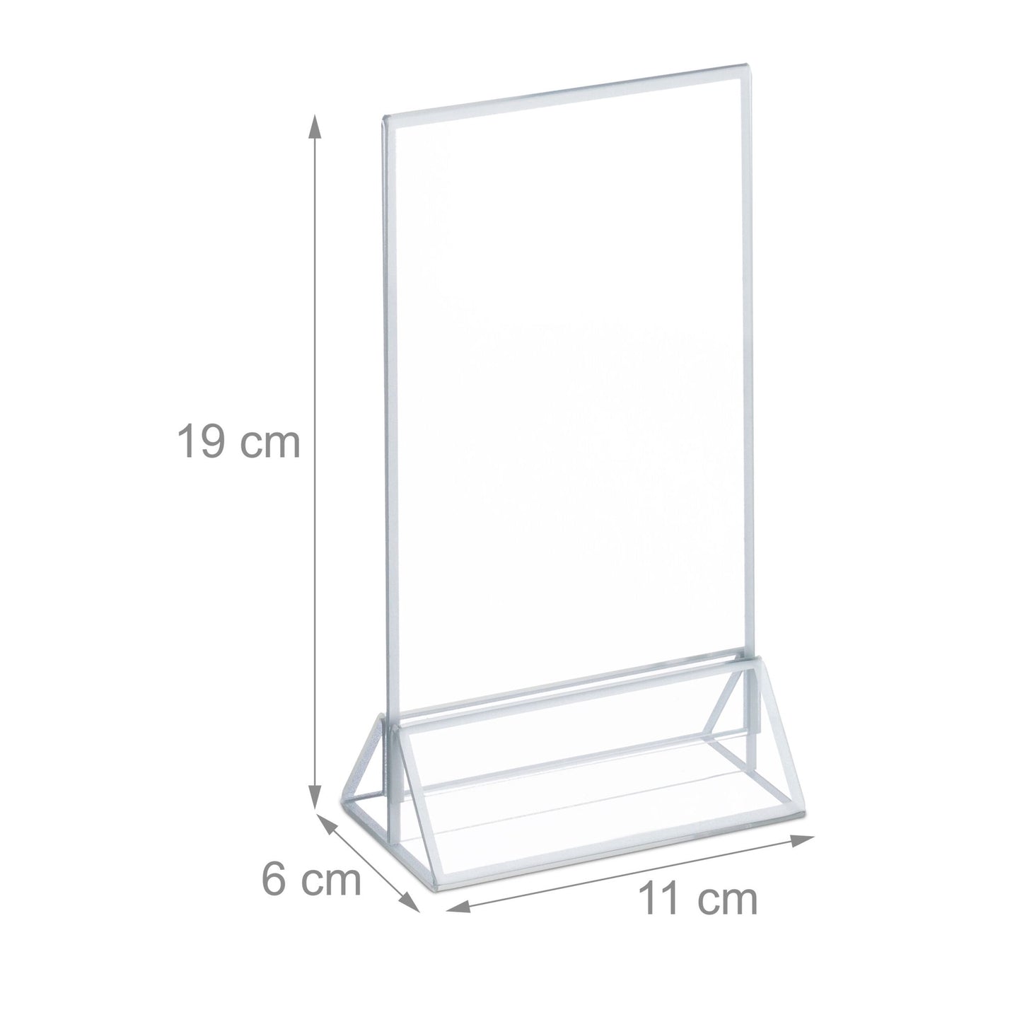 set of 6 table stands DIN A6