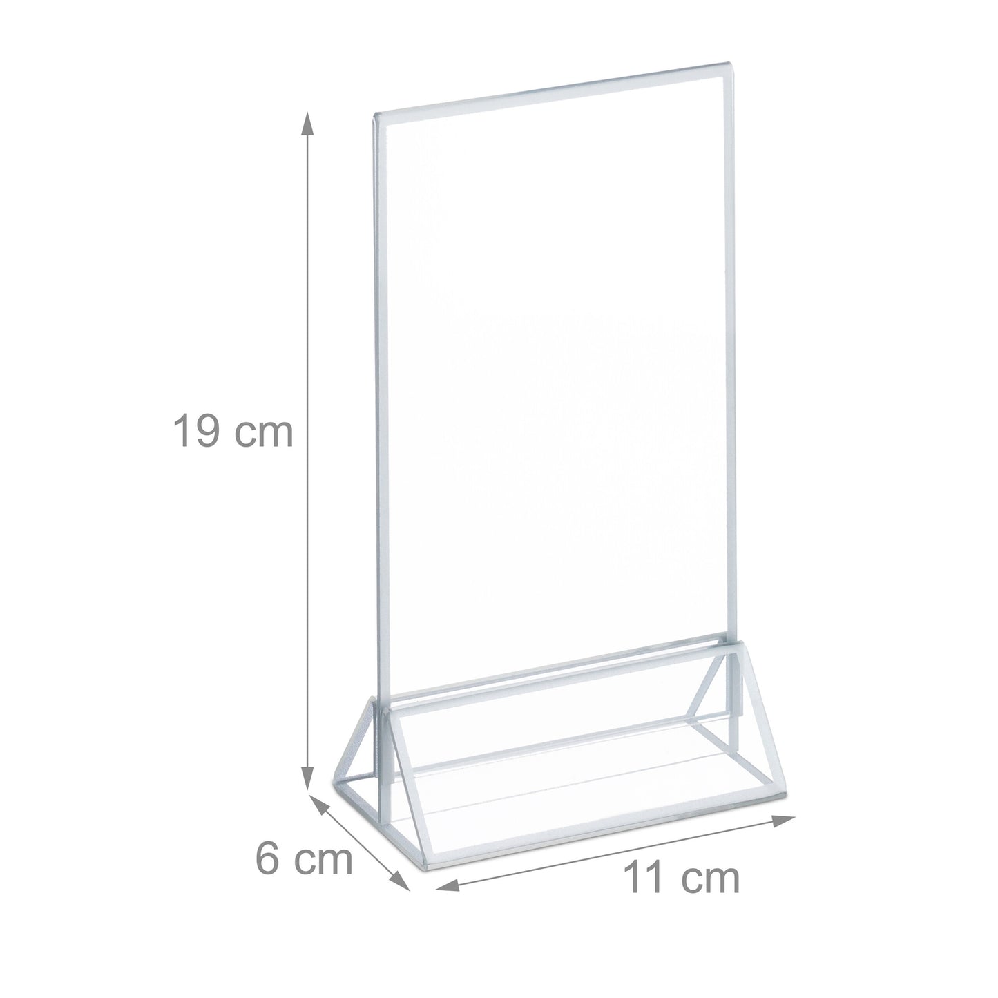 set of 6 table stands DIN A6