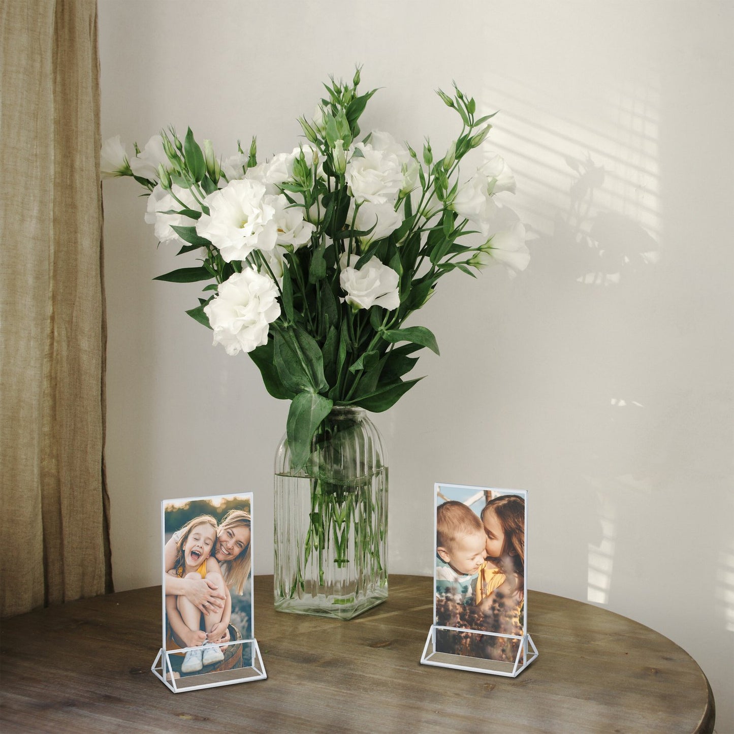 set of 6 table stands DIN A6