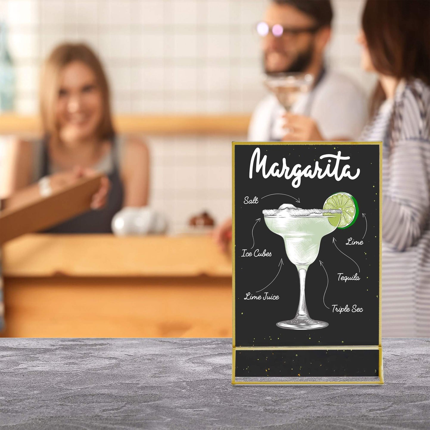 set of 6 table stands DIN A6