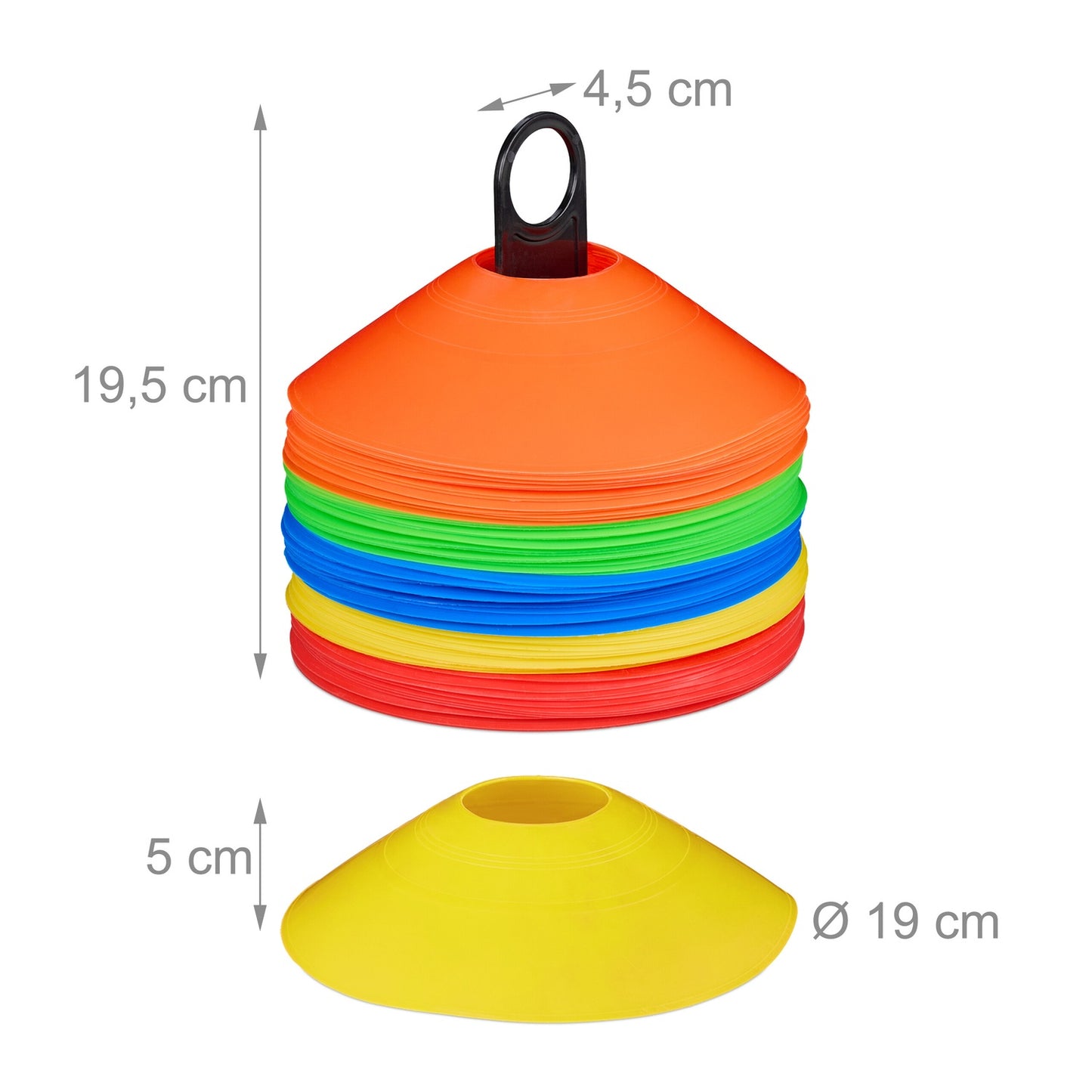 set of 80 marker cones soccer
