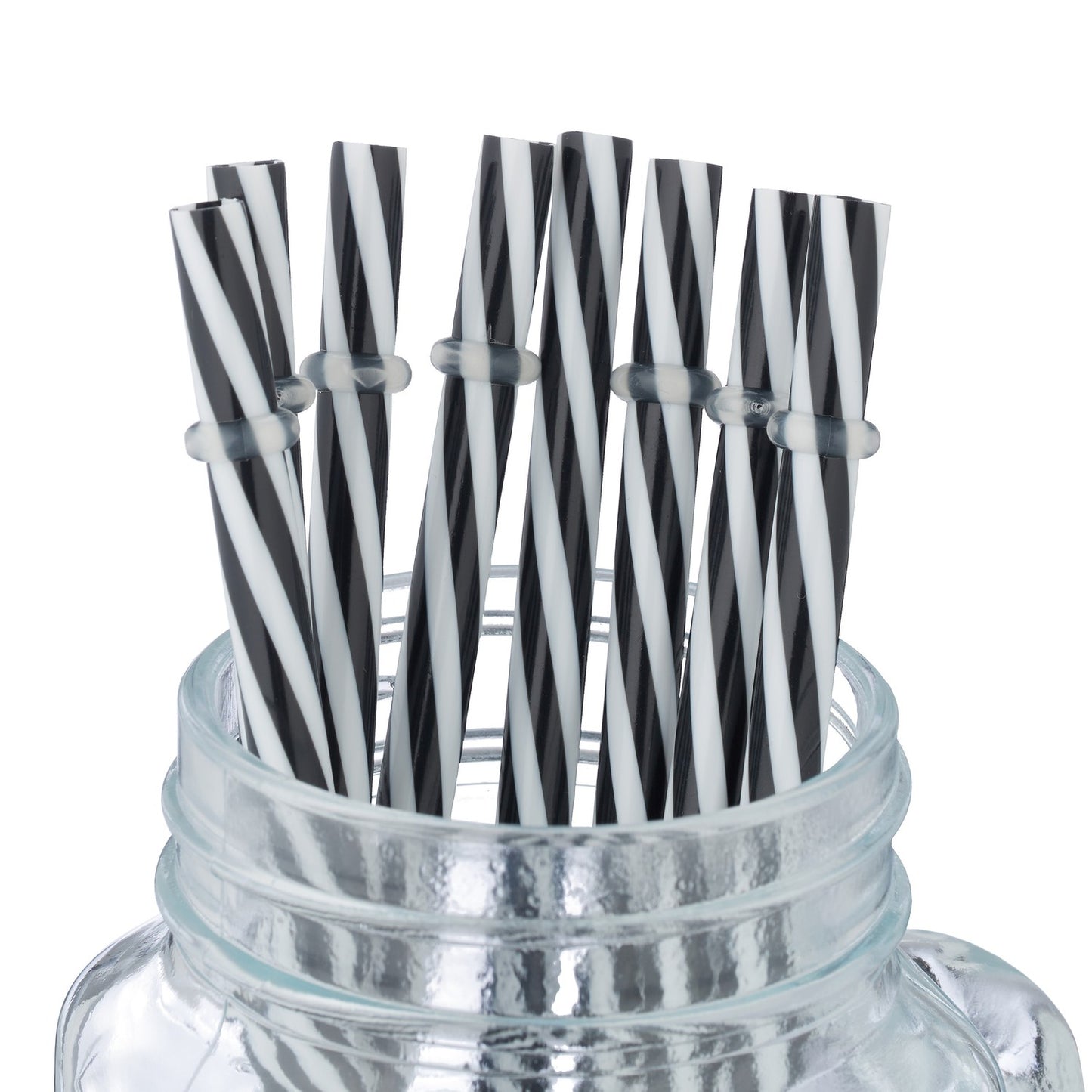 set of 8 drinking glasses with checkered lids