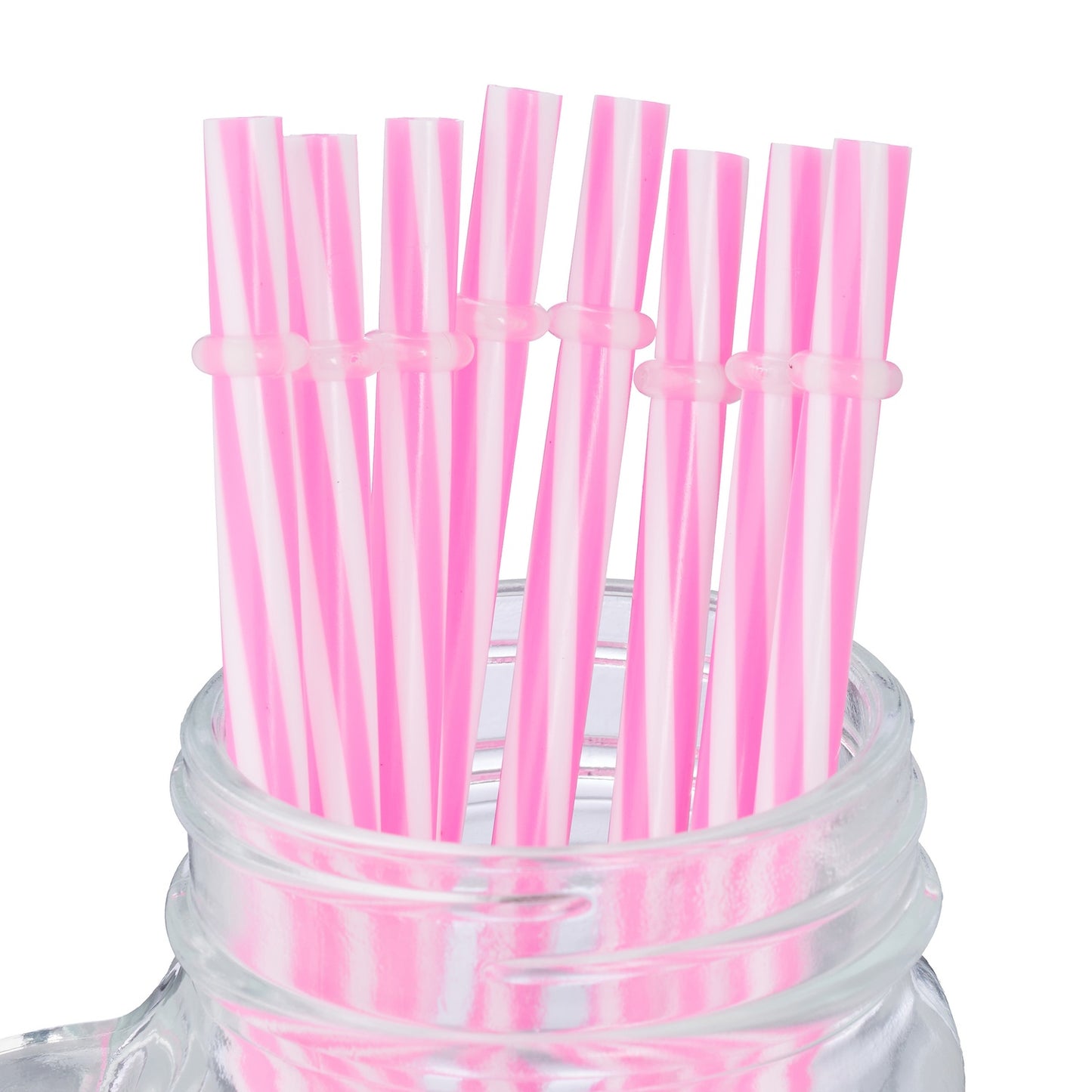 set of 8 drinking glasses with lids Flamingo