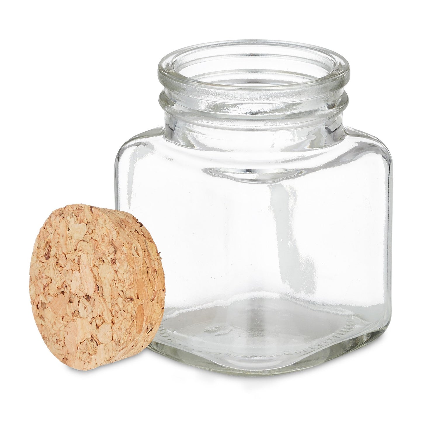 set of 8 spice jars with square cork lid