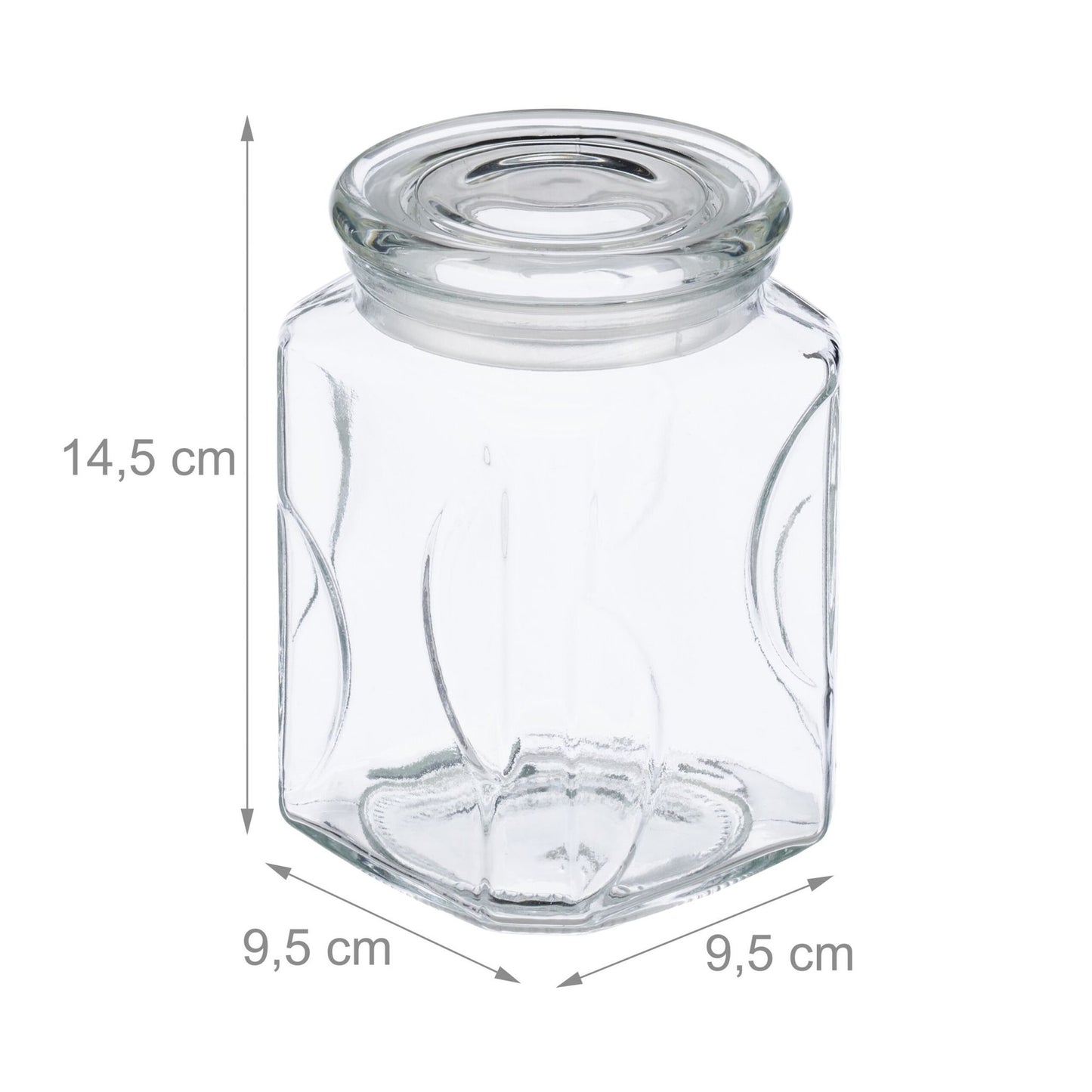 set of 8 storage jars with lids 750 ml