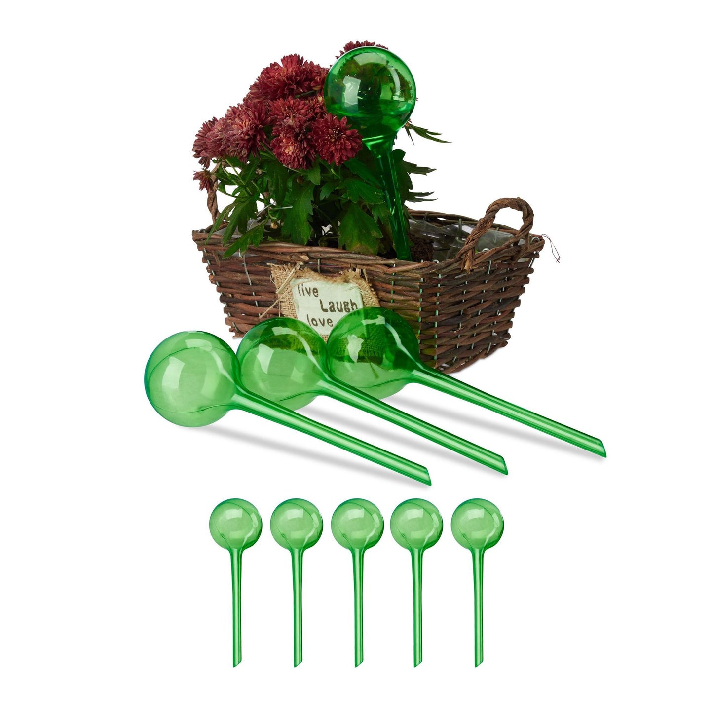 set of 9 watering balls
