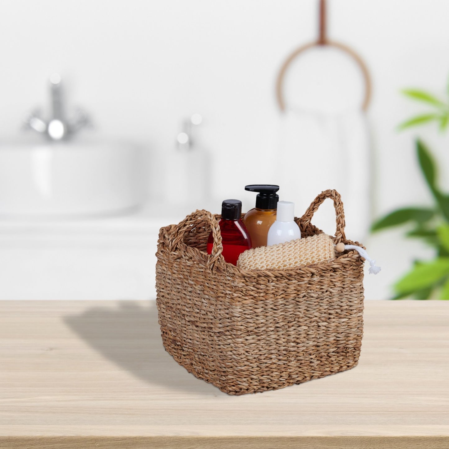 storage basket in 3 parts made of seaweed