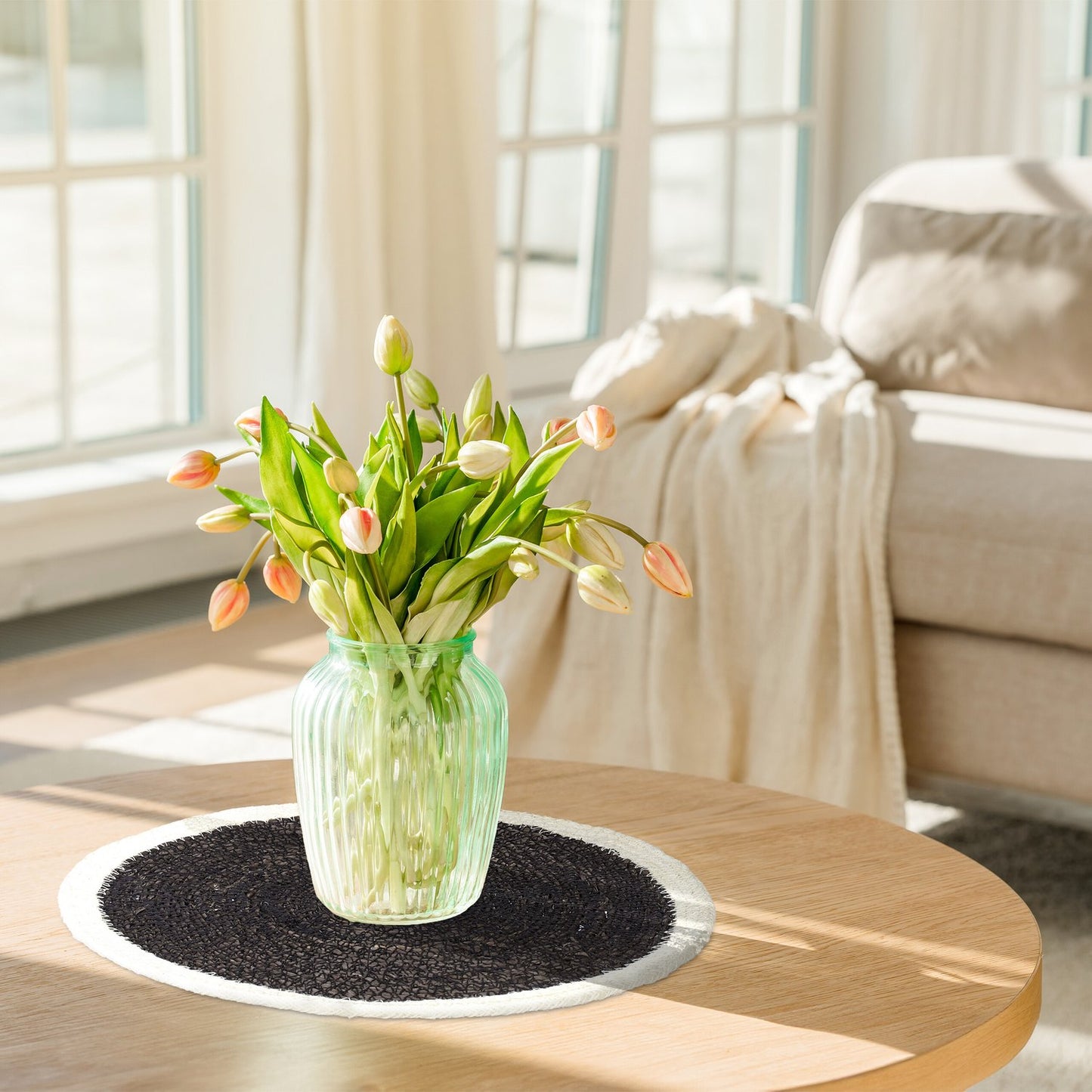 table set in 4 parts made of seaweed