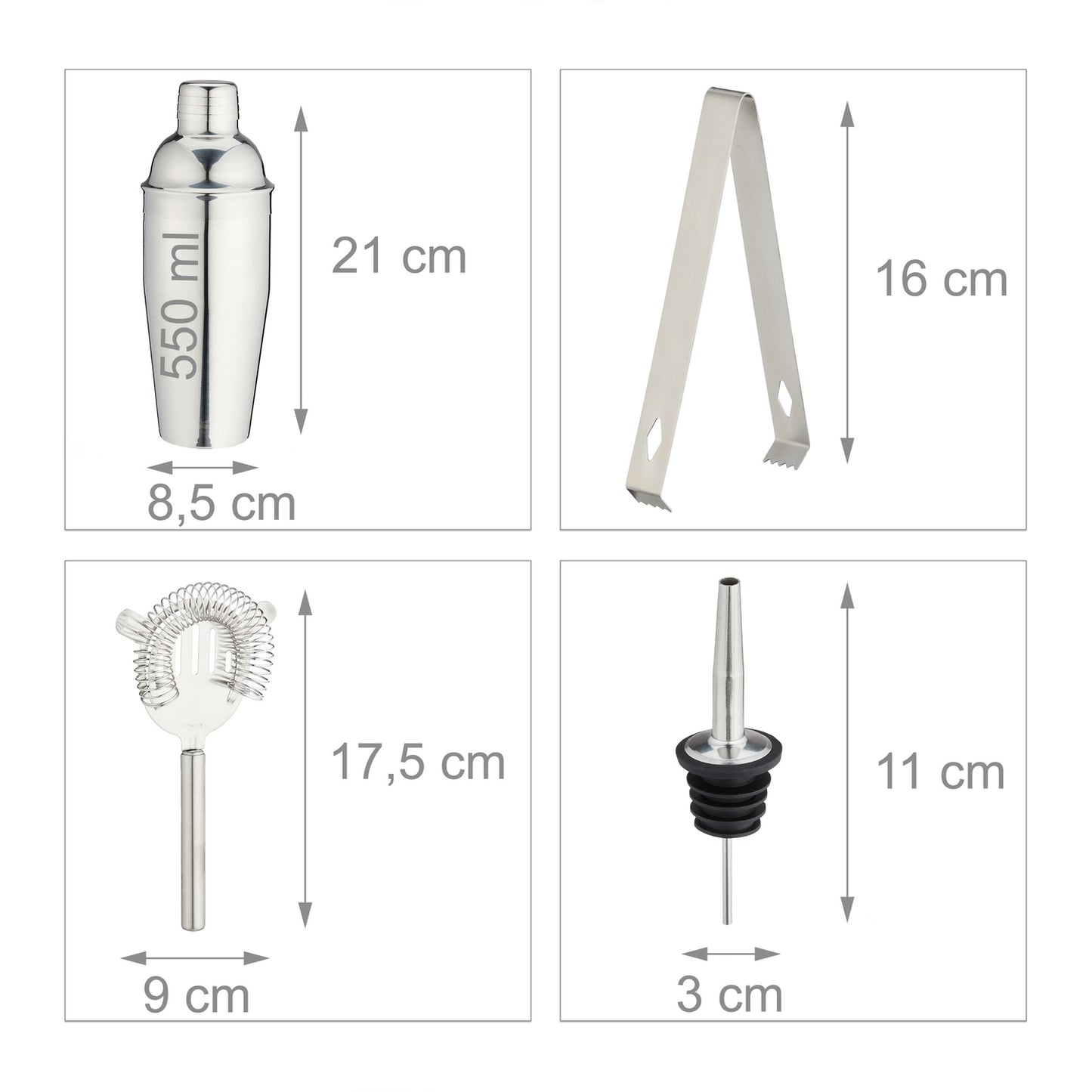 the 12-piece cocktail set with stand