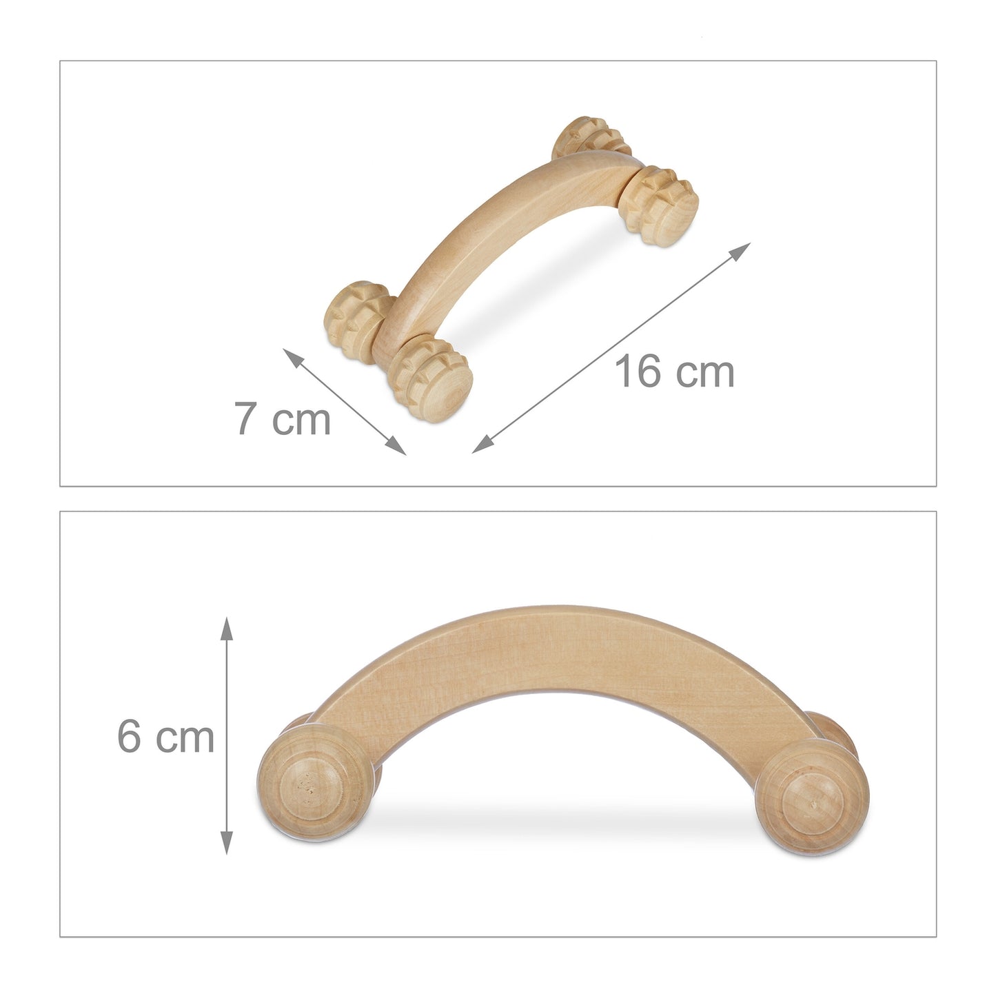 wooden massage set in 2 parts